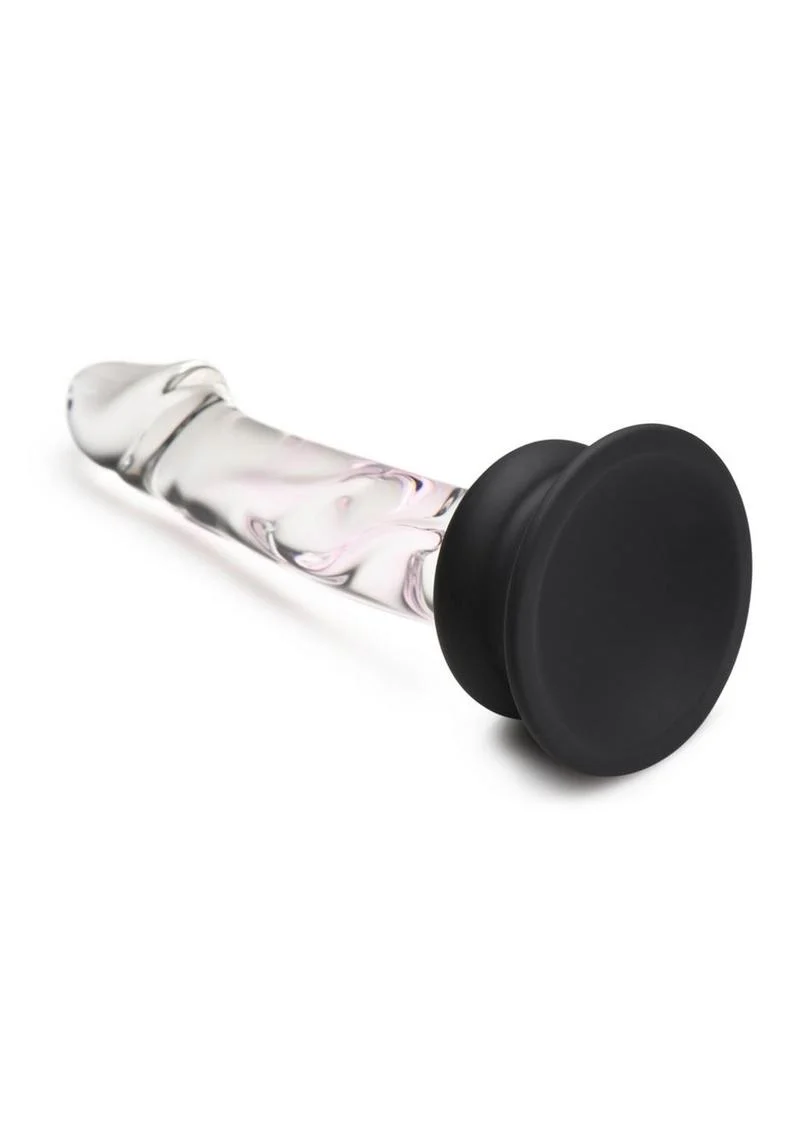 Pleasure Crystals Glass Dildo with Silicone Base - Image 9