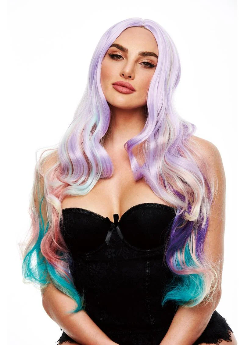 Pleasure Wigs Ella Pastel Rainbow Wig - Image 2