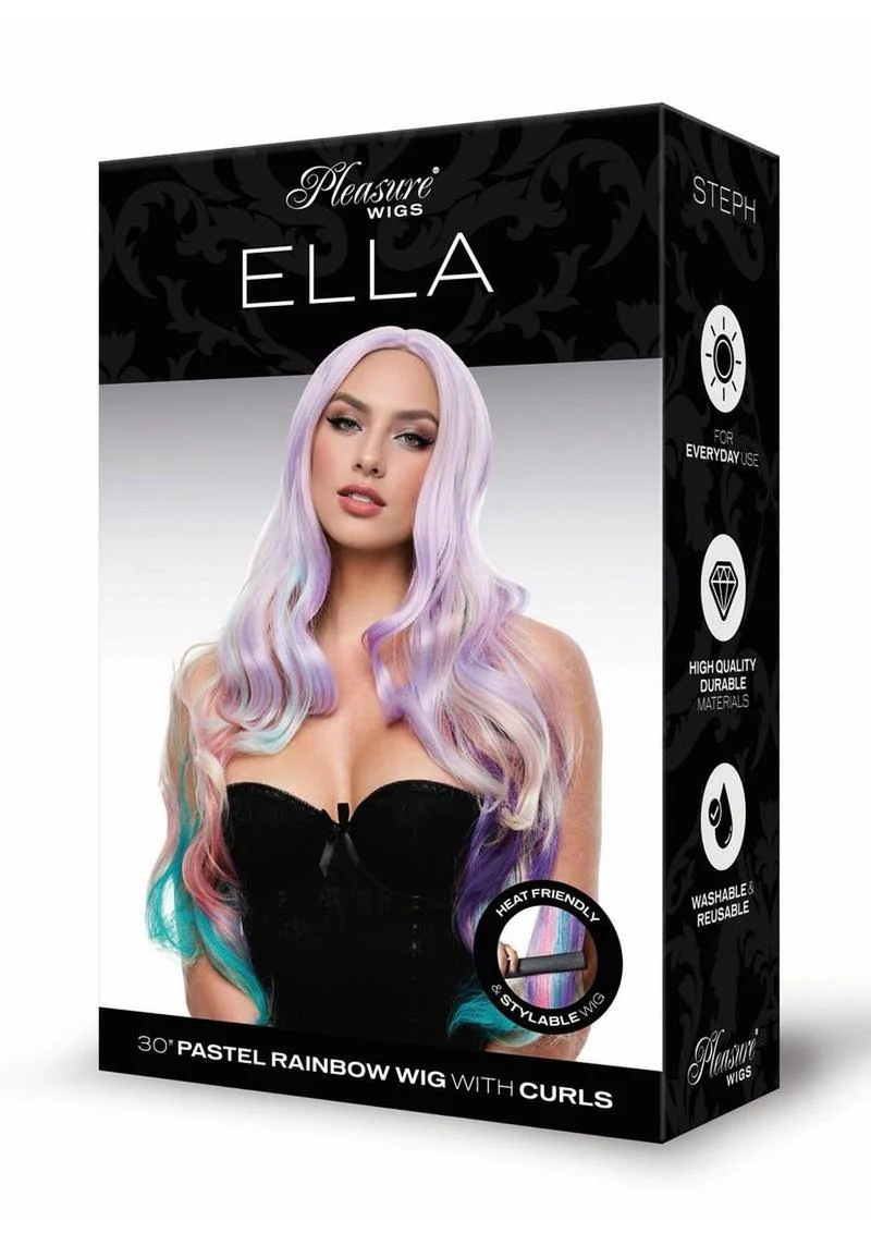Pleasure Wigs Ella Pastel Rainbow Wig - Image 3