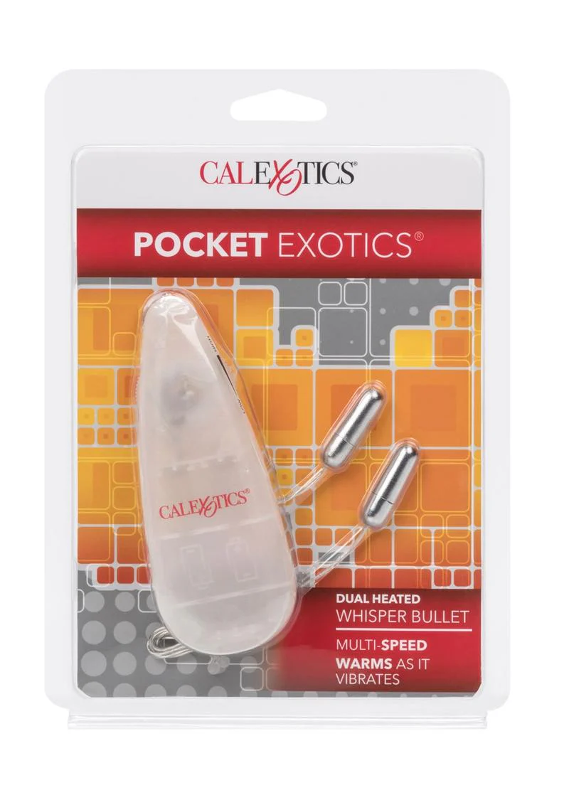 Pocket Exotics Dual Heated Whisper Bullets with Wired Remote Control - Image 3
