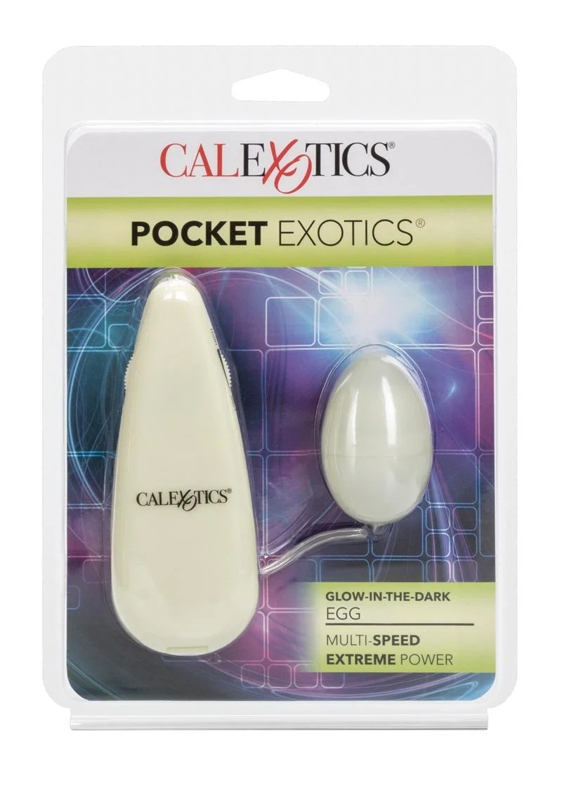Pocket Exotics Glow In The Dark Egg With Remote Control Vibrators - Image 4