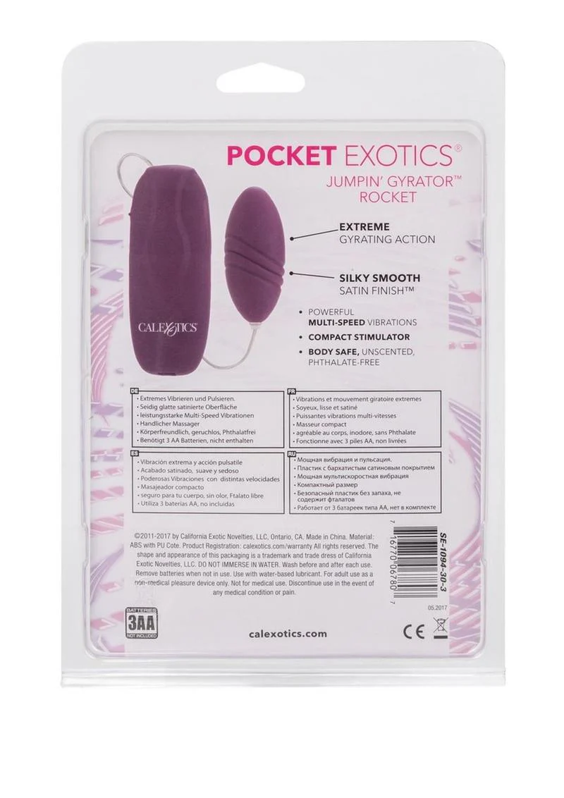 Pocket Exotics Jumpin' Gyrator Rocket Bullet Vibrator With Remote Control - Image 8
