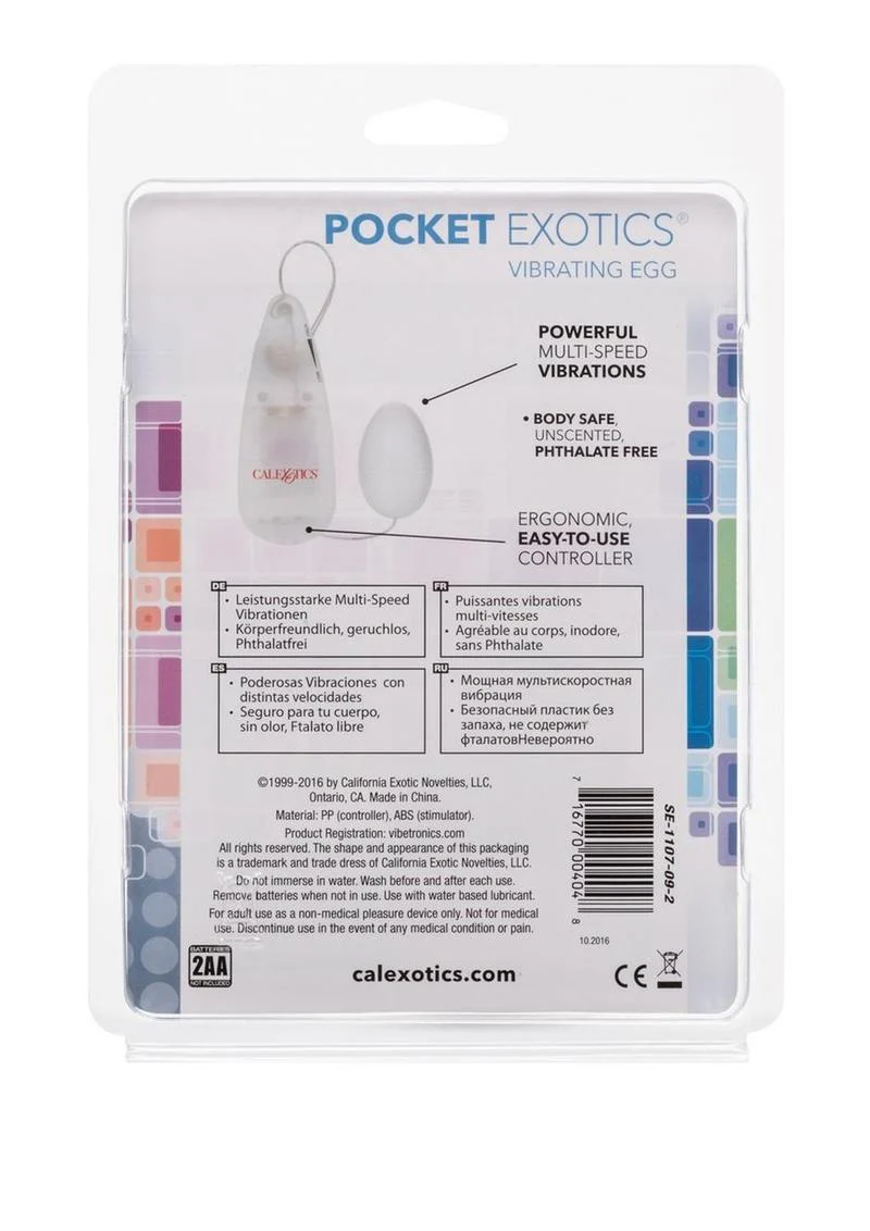 Pocket Exotics Vibrating Egg With Wired Remote Control - Image 3