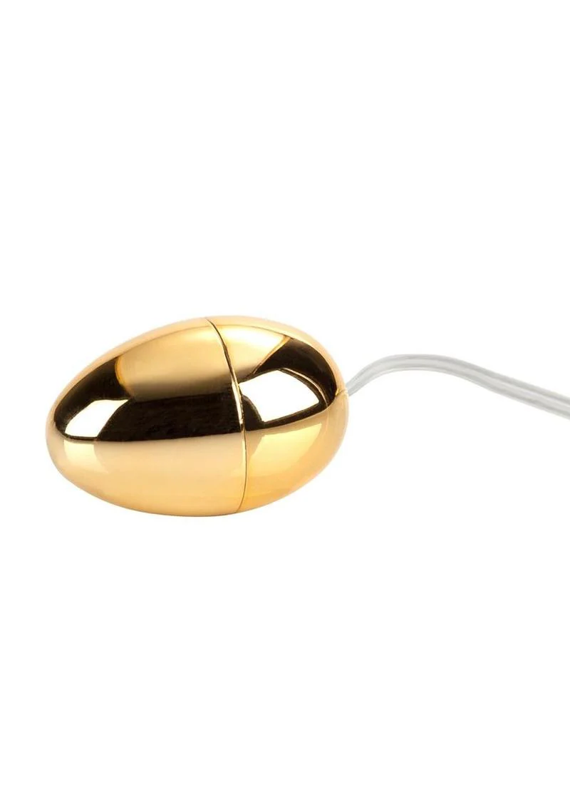 Pocket Exotics Vibrating Gold Egg With Remote Control - Image 2