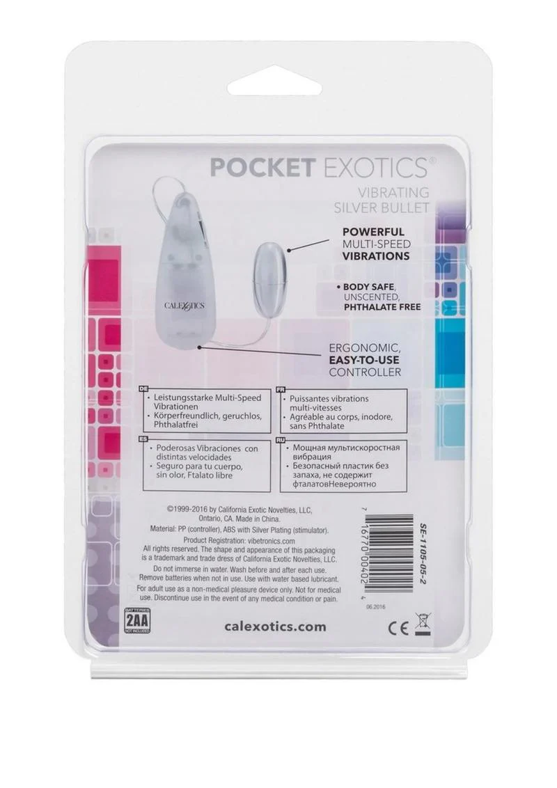 Pocket Exotics Vibrating Silver Bullet - Image 3