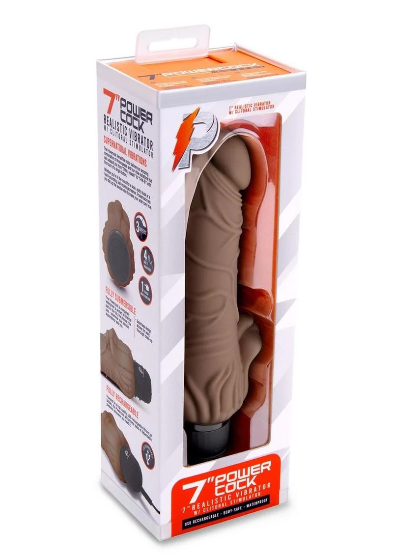 Power Cock Realistic Rechargeable Silicone Clitoral Stimulator - Image 16