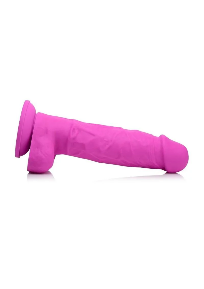 Power Pecker Pink 7 in Silicone Dildo with Balls - Image 3