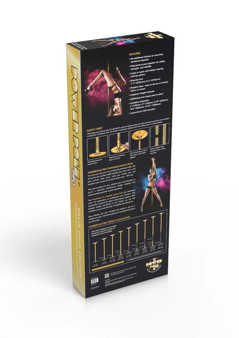 Power Pole Pro Solid Gold Edition Portable Dance And Fitness Pole - Image 2