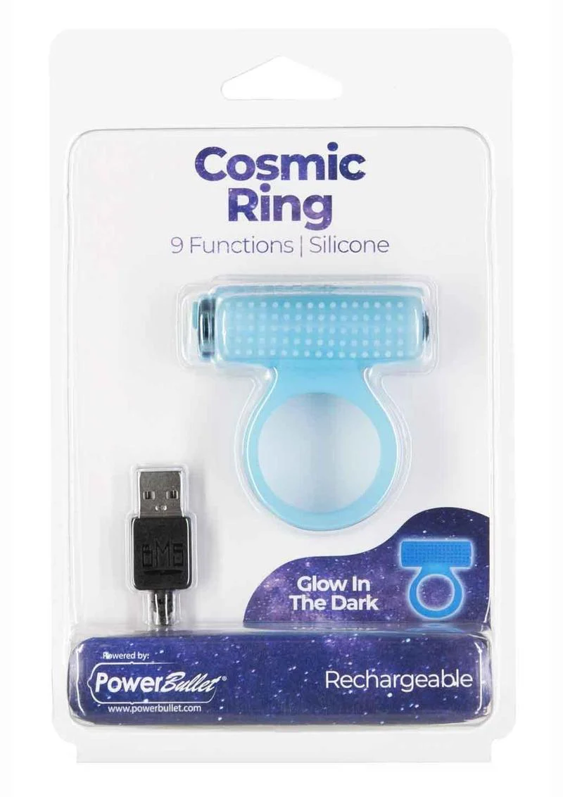 PowerBullet Cosmic Silicone Vibrating Cock Ring - Image 3
