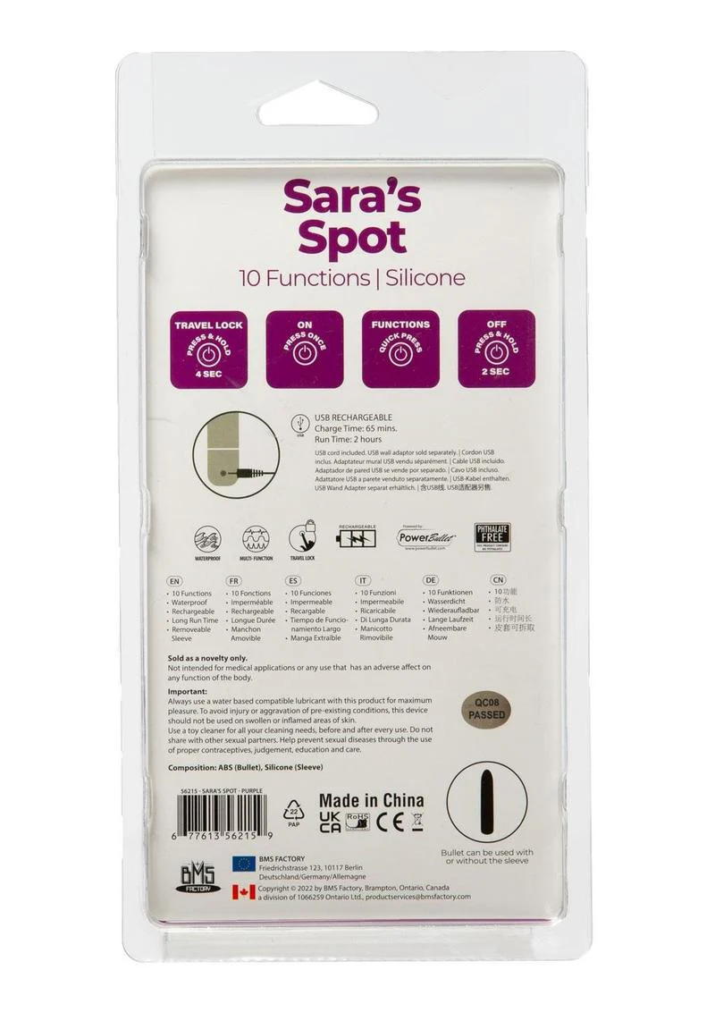 Powerbullet Sara's Spot Rechargeable Vibrating Bullet - Image 10