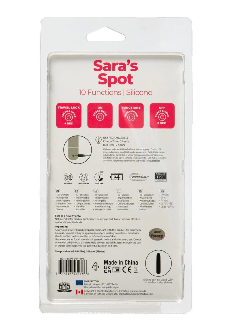 Powerbullet Sara's Spot Rechargeable Vibrating Bullet - Image 8