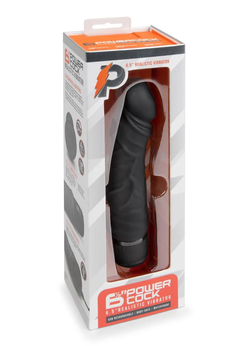PowerCocks 6 Inch Silicone Rechargeable Realistic Vibrator - Image 21