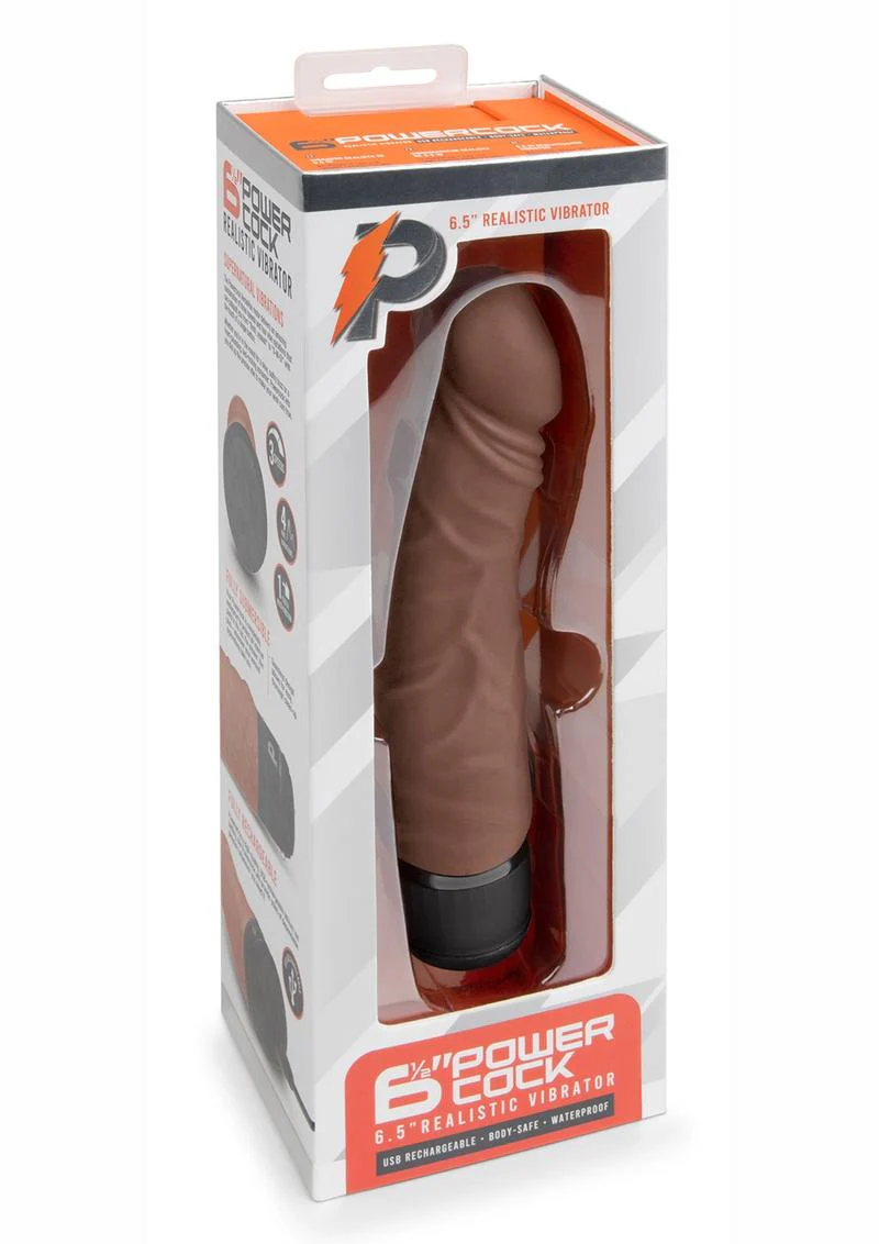 PowerCocks 6 Inch Silicone Rechargeable Realistic Vibrator - Image 23