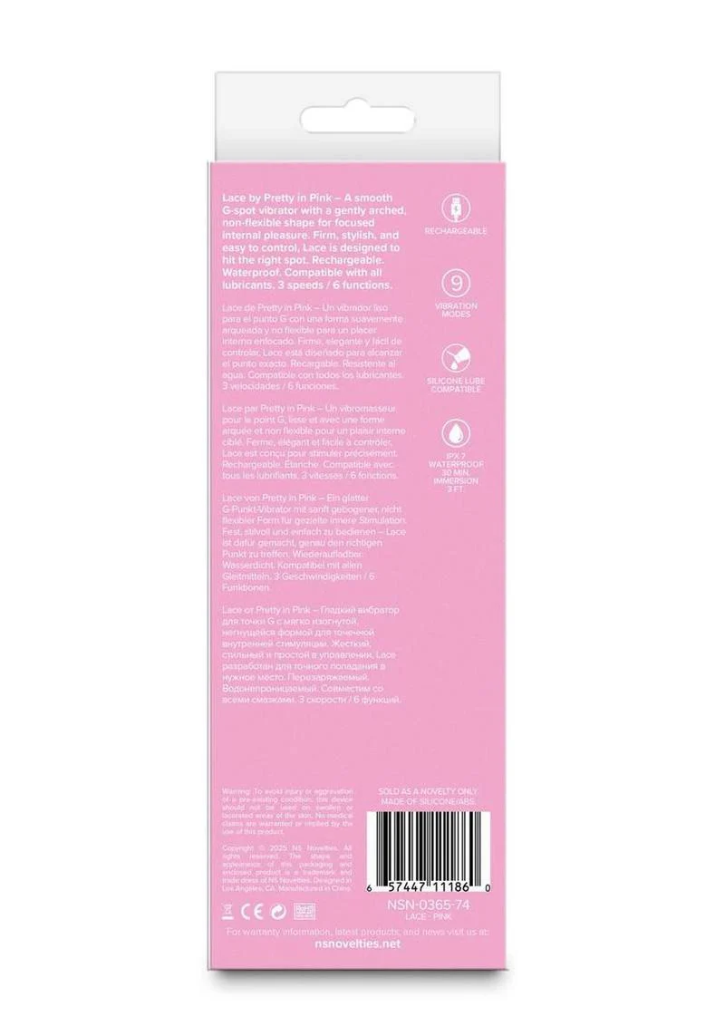 Pretty In Pink Lace G-Spot Vibrator - Image 3