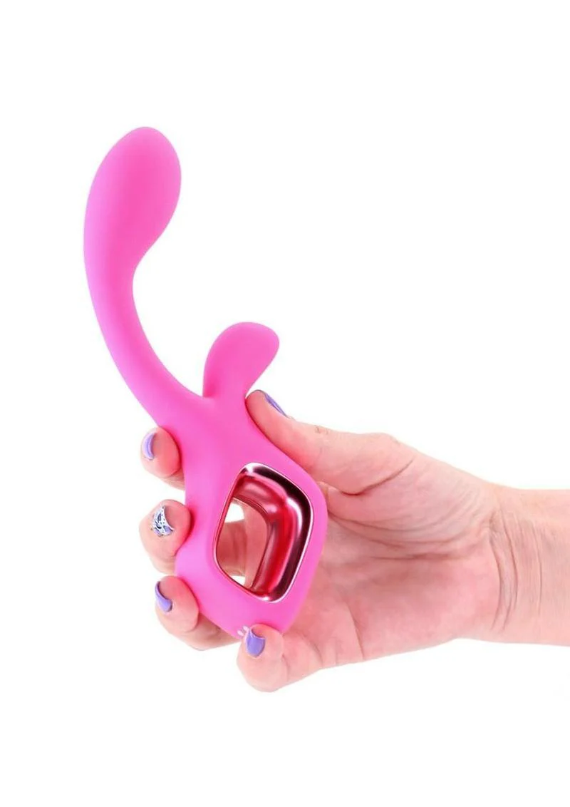 Pretty in Pink Velvet G-Spot Rabbit Vibrator - Image 2