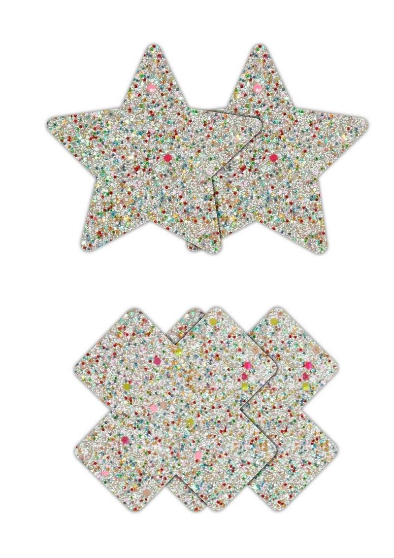 Pretty Pasties Glow in the Dark Star Multicolor 2 Pairs