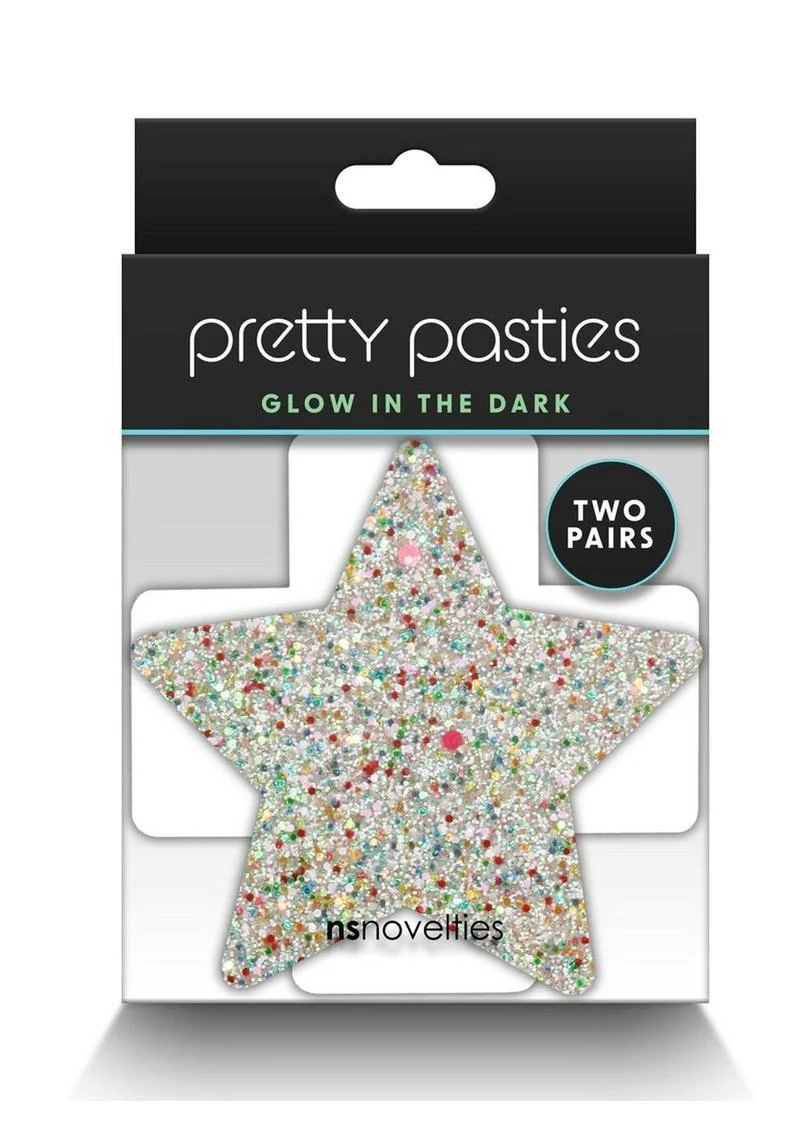 Pretty Pasties Glow in the Dark Star Multicolor 2 Pairs - Image 2