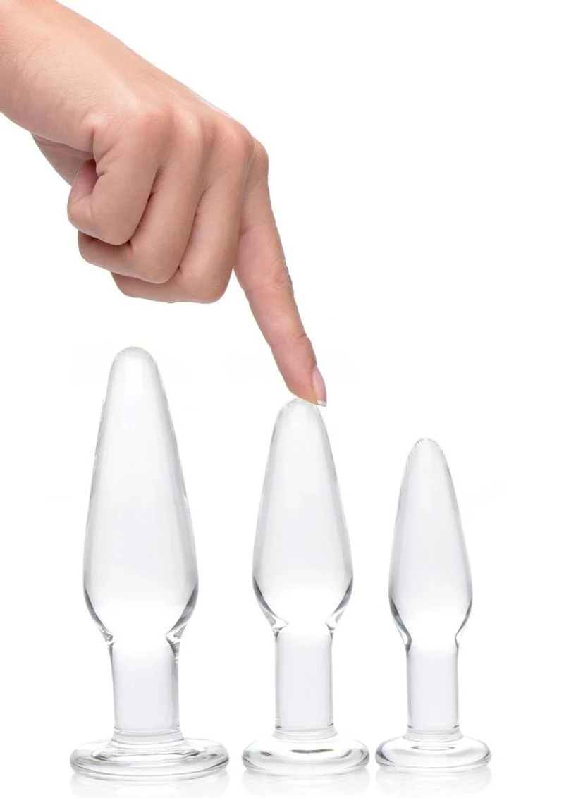 Prisms Dosha 3 Piece Glass Anal Plug Kit - Image 3