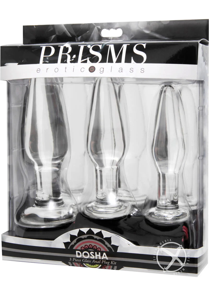 Prisms Dosha 3 Piece Glass Anal Plug Kit - Image 4