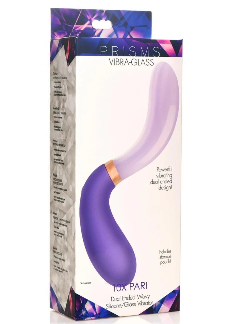 Prisms Vibe Glass 10X Pari Dual Ended Wavy Dildo - Image 4