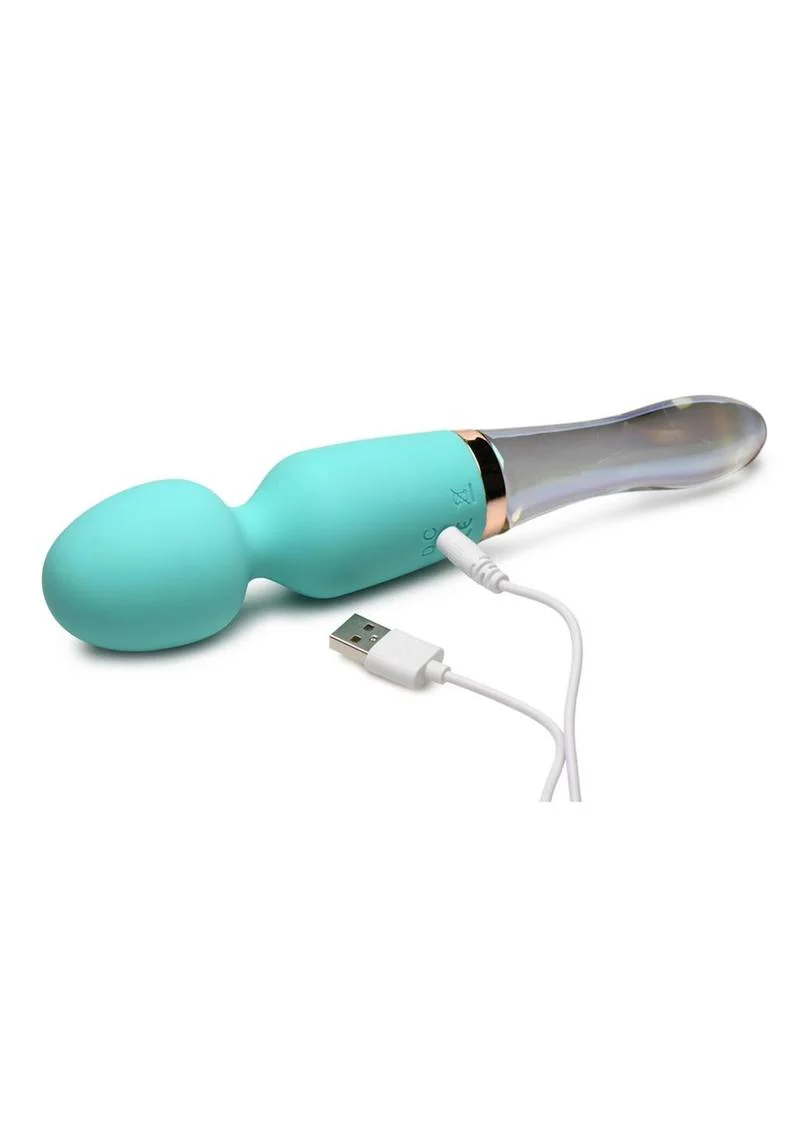 Prisms Vibra-Glass 10X Dual Ended Silicone/Glass Wand - Image 2