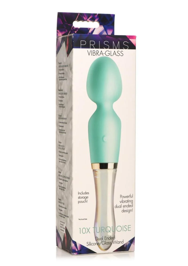 Prisms Vibra-Glass 10X Dual Ended Silicone/Glass Wand - Image 4