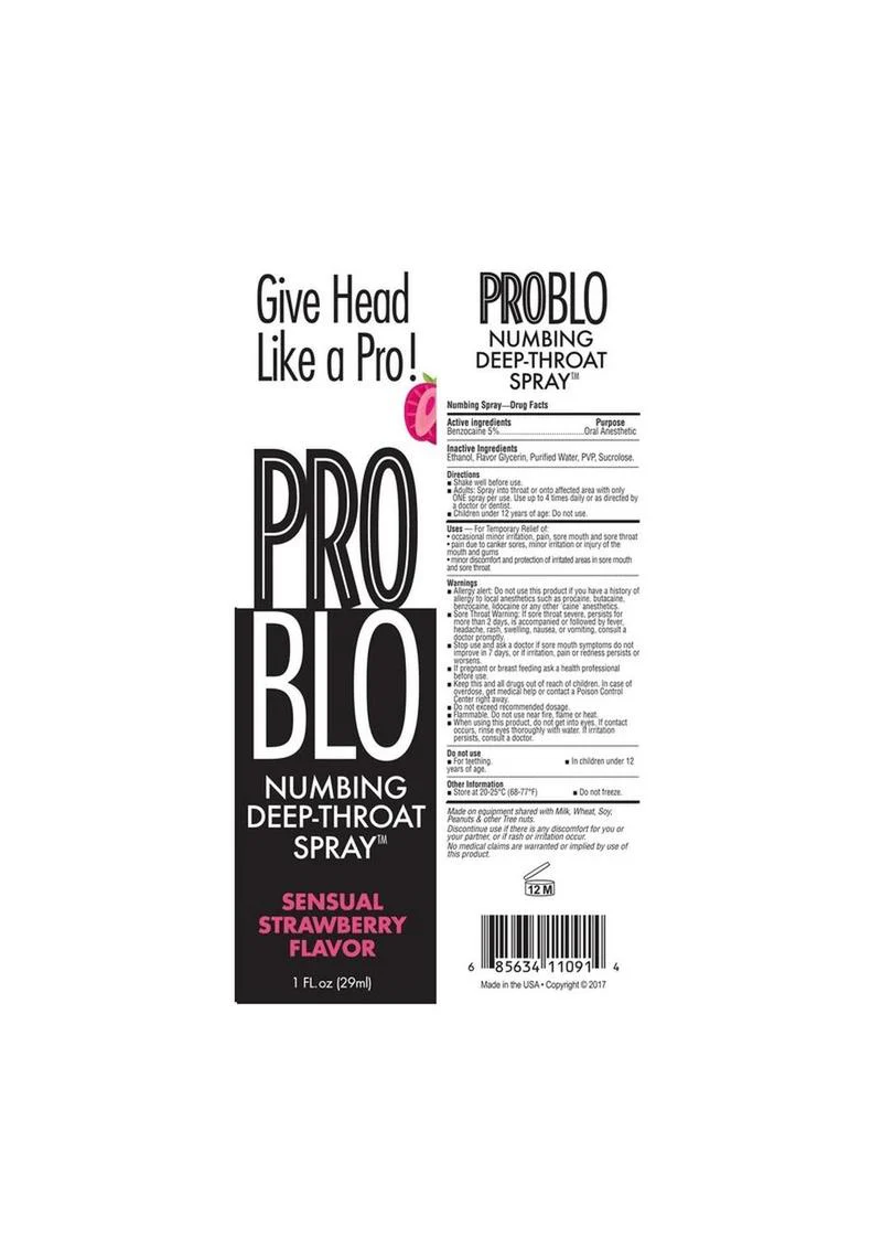 ProBlo Numbing Deep-Throat Spray Sensual Strawberry Flavor - Image 3