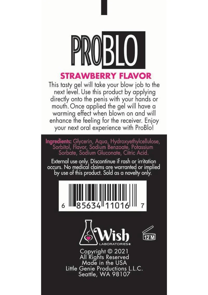 ProBlo Strawberry Flavored Blowjob Gel - Image 2