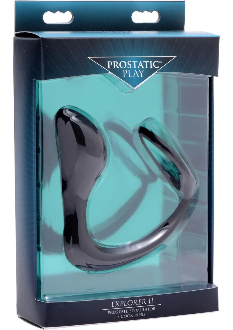 Prostatic Play Explorer II Silicone Prostate Stimulator + Cock Ring - Image 4