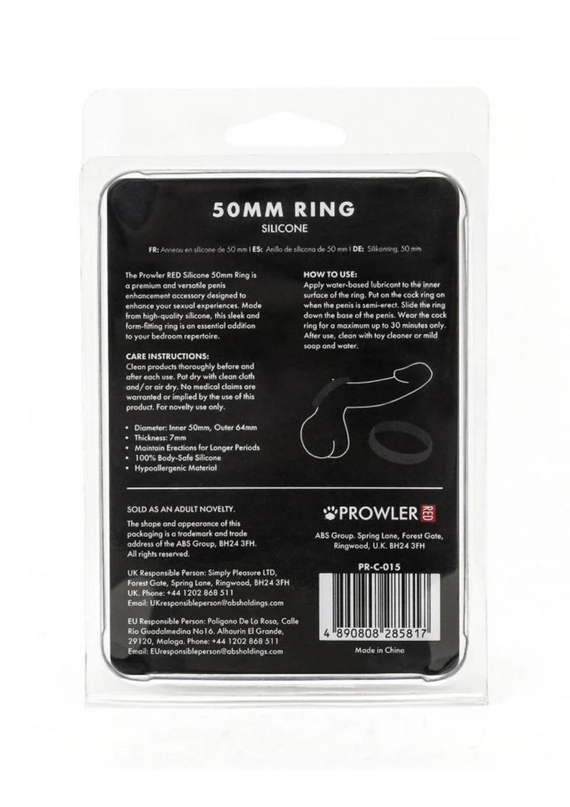 Prowler 50mm Silicone Comfort And Enhancement Cock Ring - Image 3