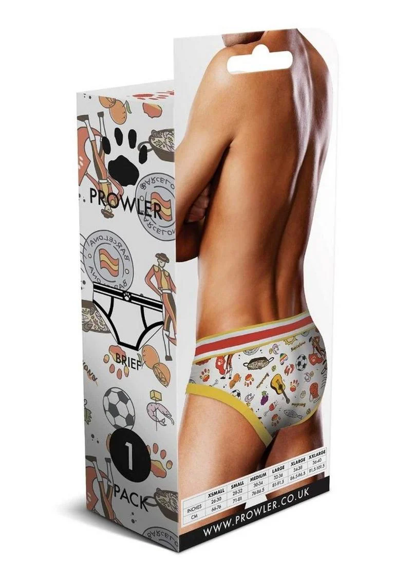 Prowler Barcelona Brief Small White Multicolor Men’s Brief Underwear - Image 7
