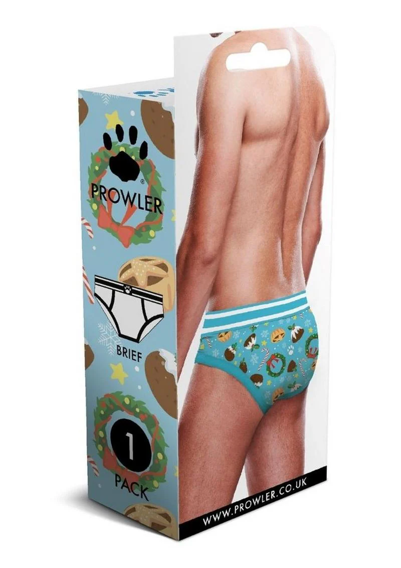 Prowler Christmas Pudding Brief Extra Small Blue White Underwear - Image 8