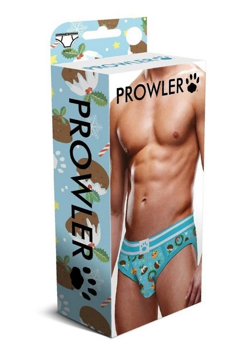 Prowler Christmas Pudding Brief Extra Small Blue White Underwear - Image 9