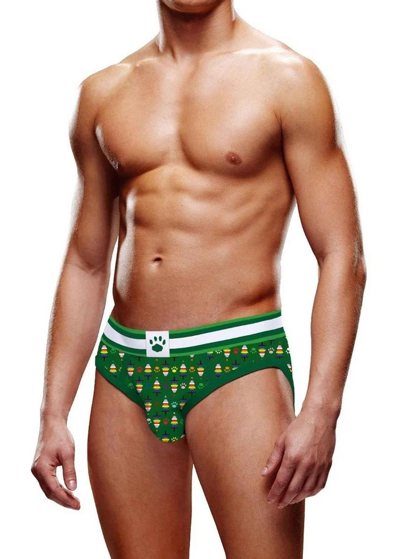 Prowler Christmas Tree Men’s Brief Underwear Green Rainbow - Image 7