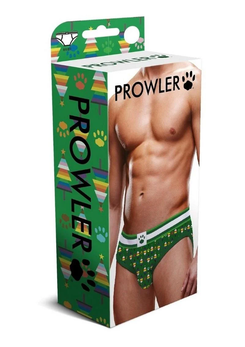 Prowler Christmas Tree Men’s Brief Underwear Green Rainbow - Image 9