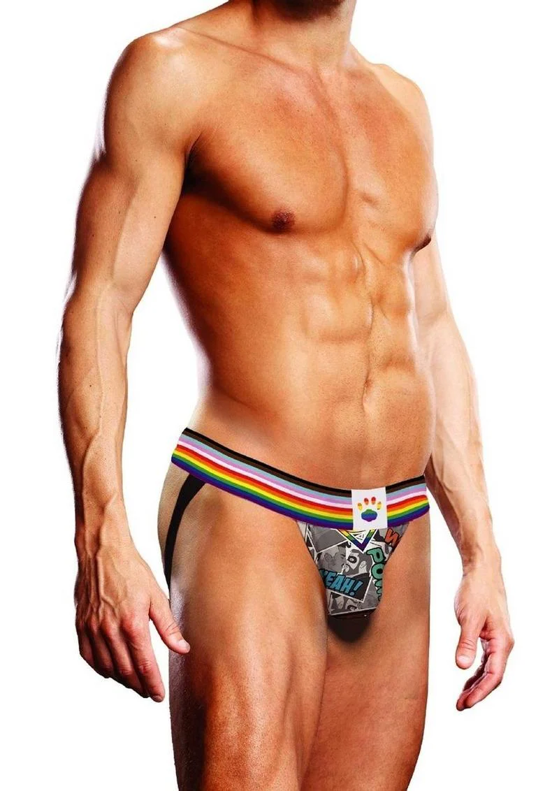 Prowler Comic Book Jockstrap Grey Pride Print - Image 3