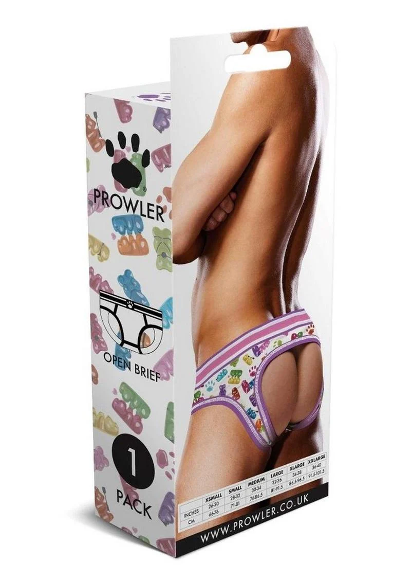 Prowler Gummy Bears Men’s Open Brief Underwear White Multicolor - Image 3