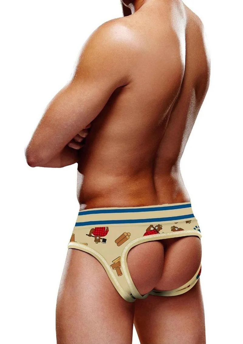Prowler Lumberbear Men’s Open Brief Underwear Brown Blue - Image 2