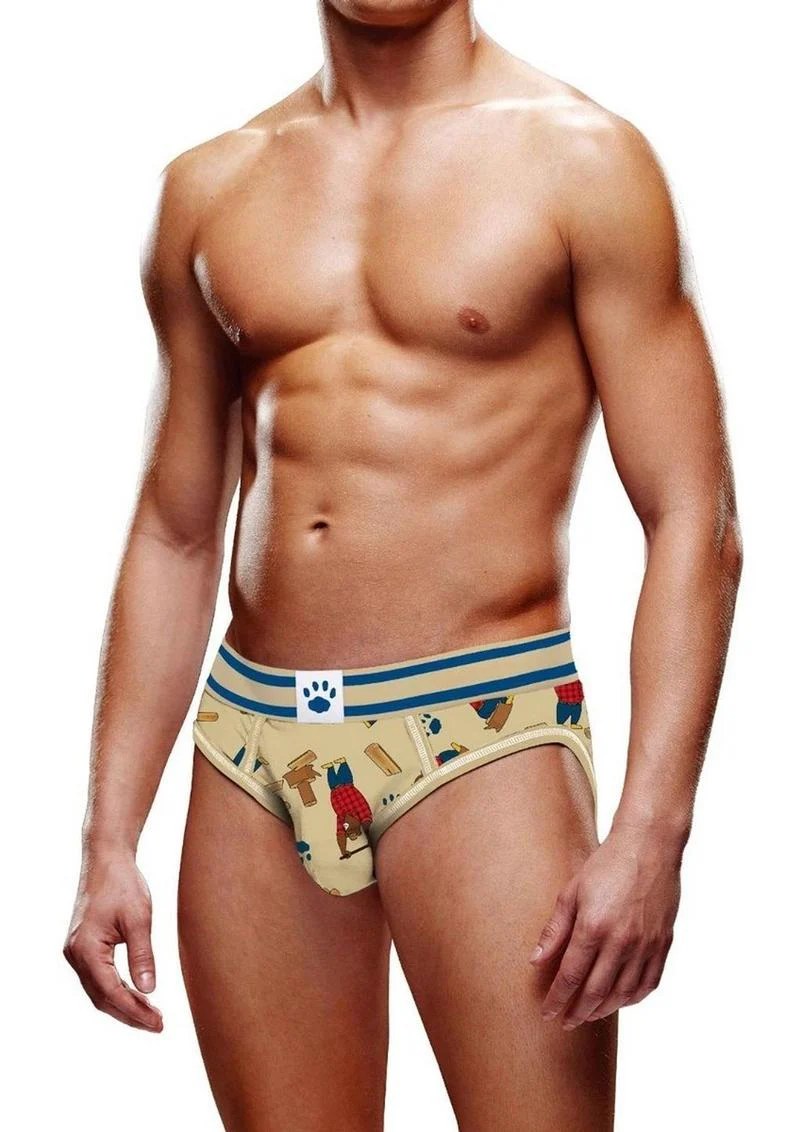 Prowler Lumberbear Men’s Open Brief Underwear Brown Blue - Image 5