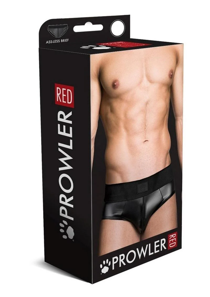 Prowler Red Wetlook Ass less Brief Sexy Open Back Fetish Brief for Men - Image 6