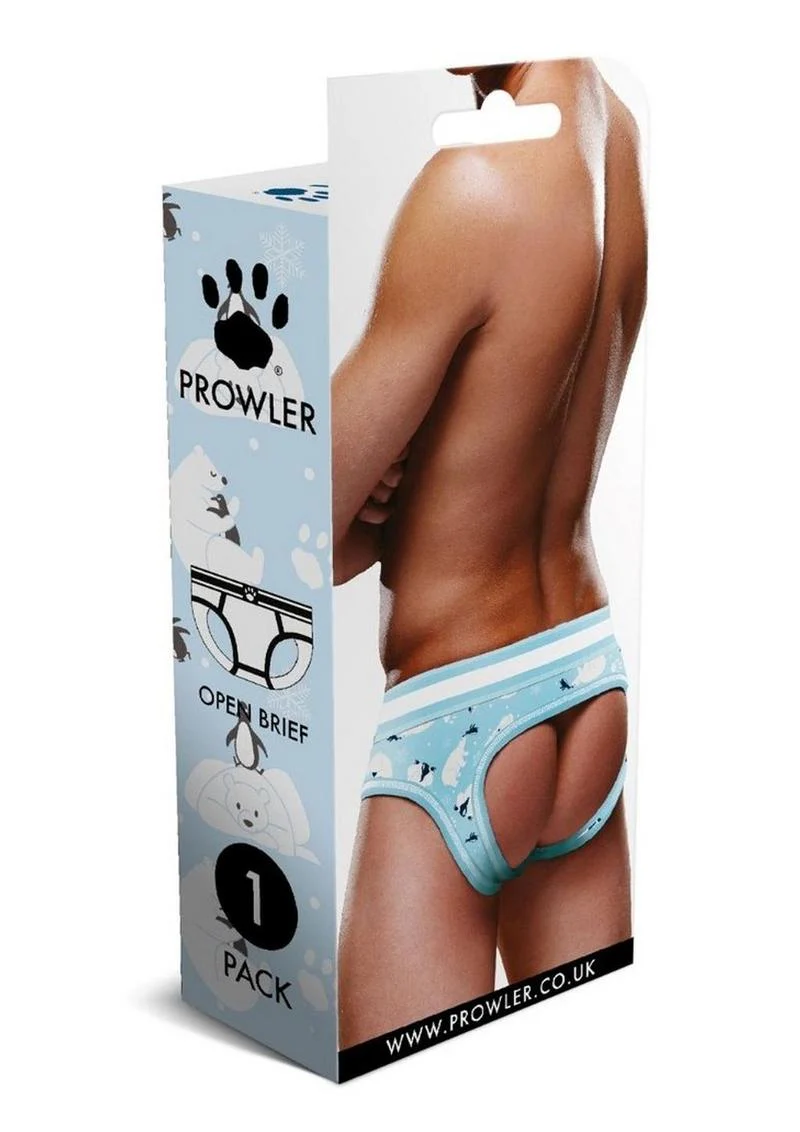 Prowler Winter Animals Men’s Open Brief Underwear Blue White - Image 8