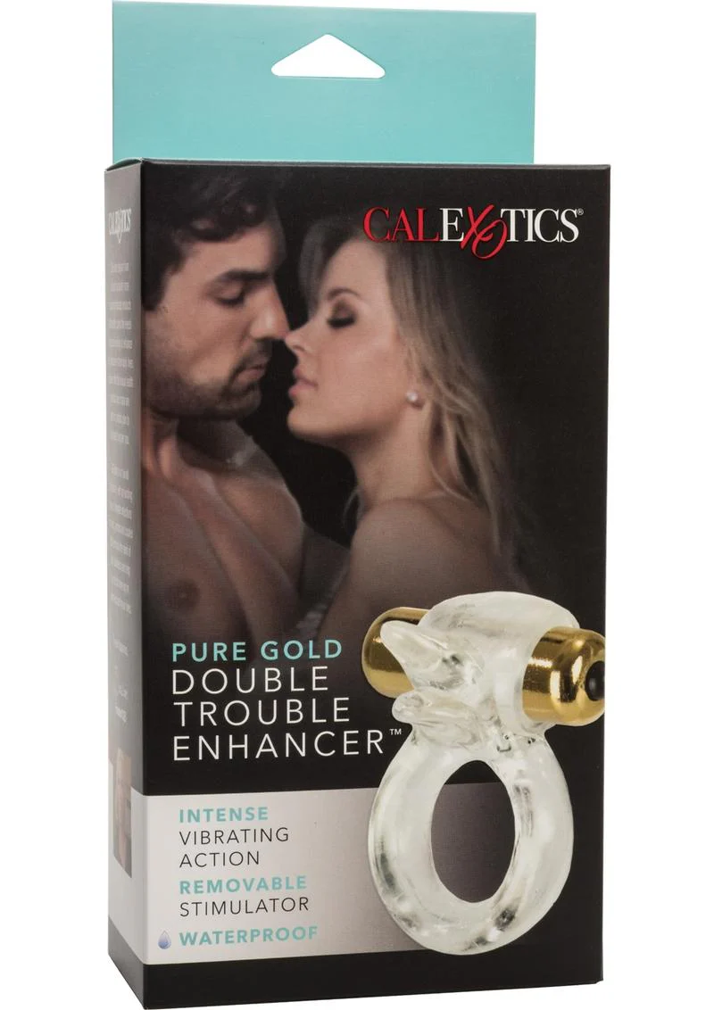 Pure Gold Double Trouble With Dual Stimulation Vibrating Enhancer - Image 4