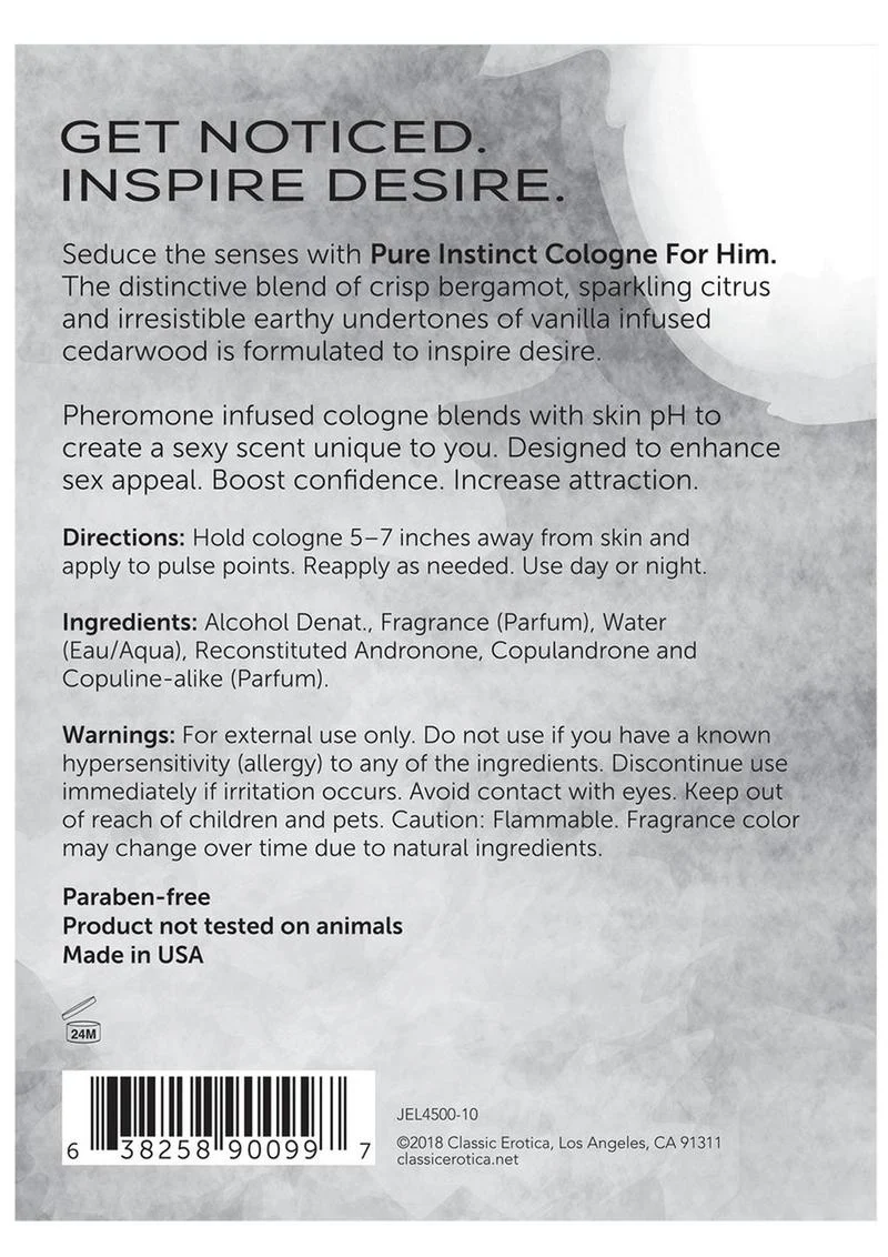 Pure Instinct Pheromone Infused Cologne for Him - Image 4