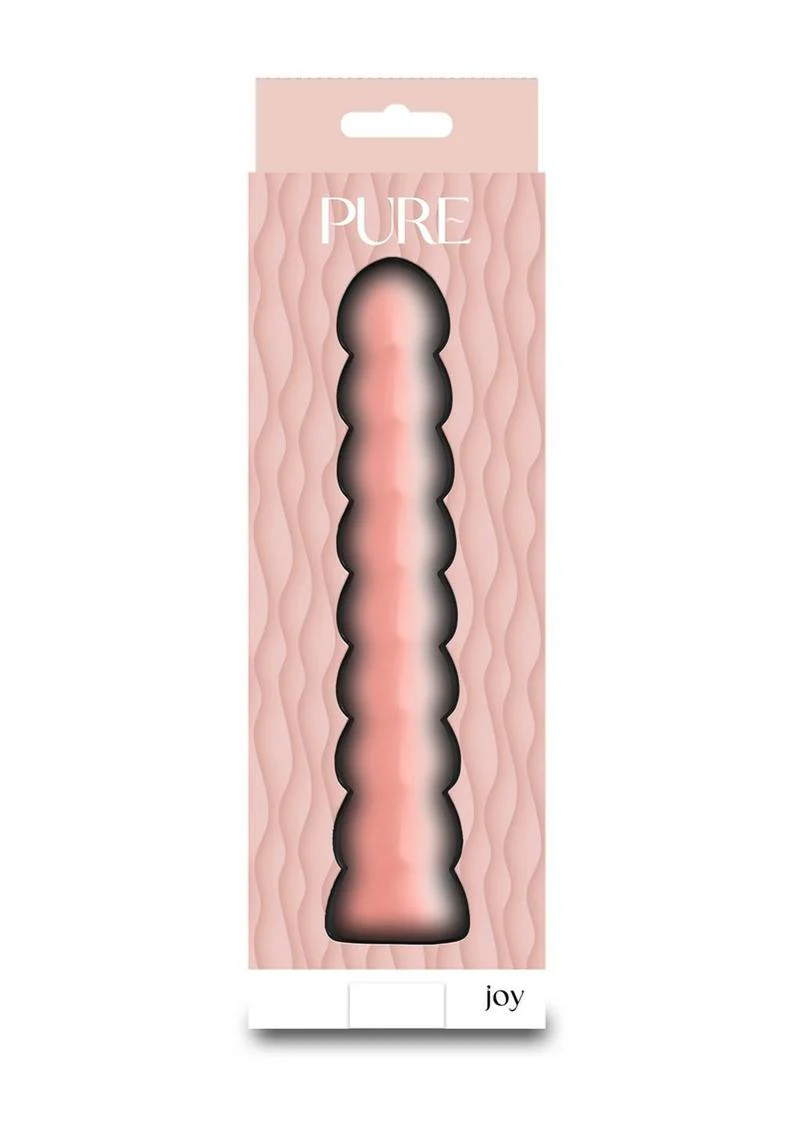 Pure Joy Rechargeable Silicone Rippled Orange Vibrator - Image 4