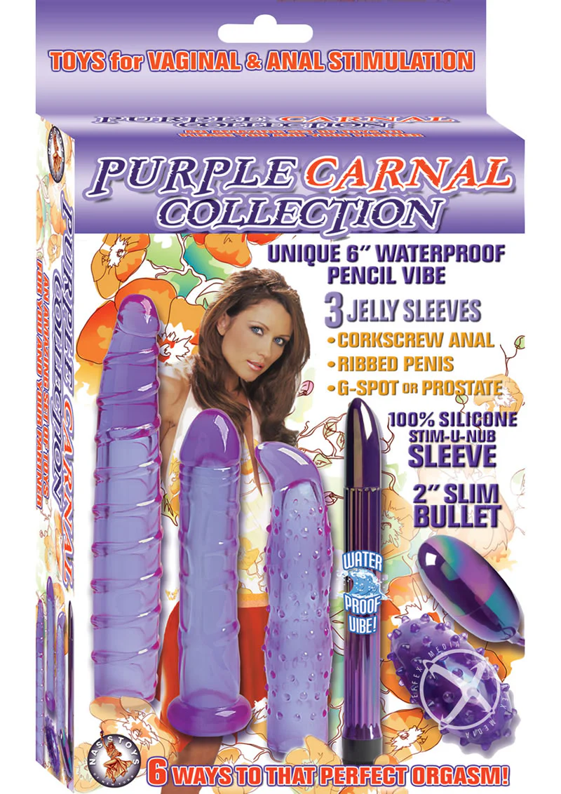 Purple Carnal Set With Silicone Vibrating  Sleeve - Image 2