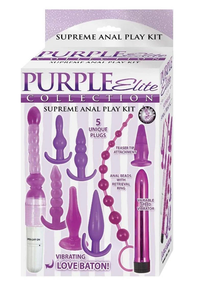 Purple Elite Anal Play Kit With Vibrator and Love Baton - Image 3