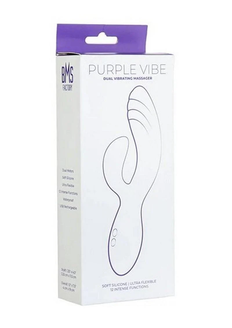 Purple Vibe Silicone Dual Vibrating Massager - Image 4