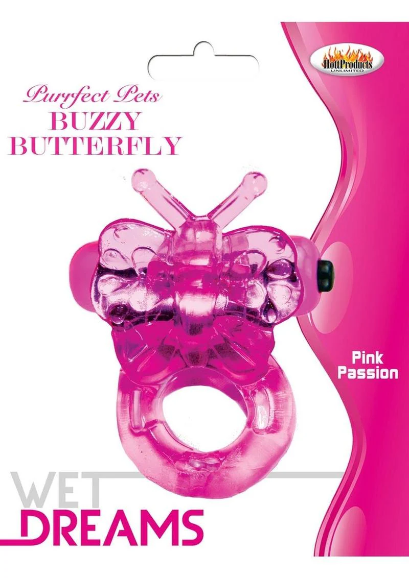 Purrfect Pets Buzzy Butterfly Silicone Stimulator with Vibrating Bullet - Image 2