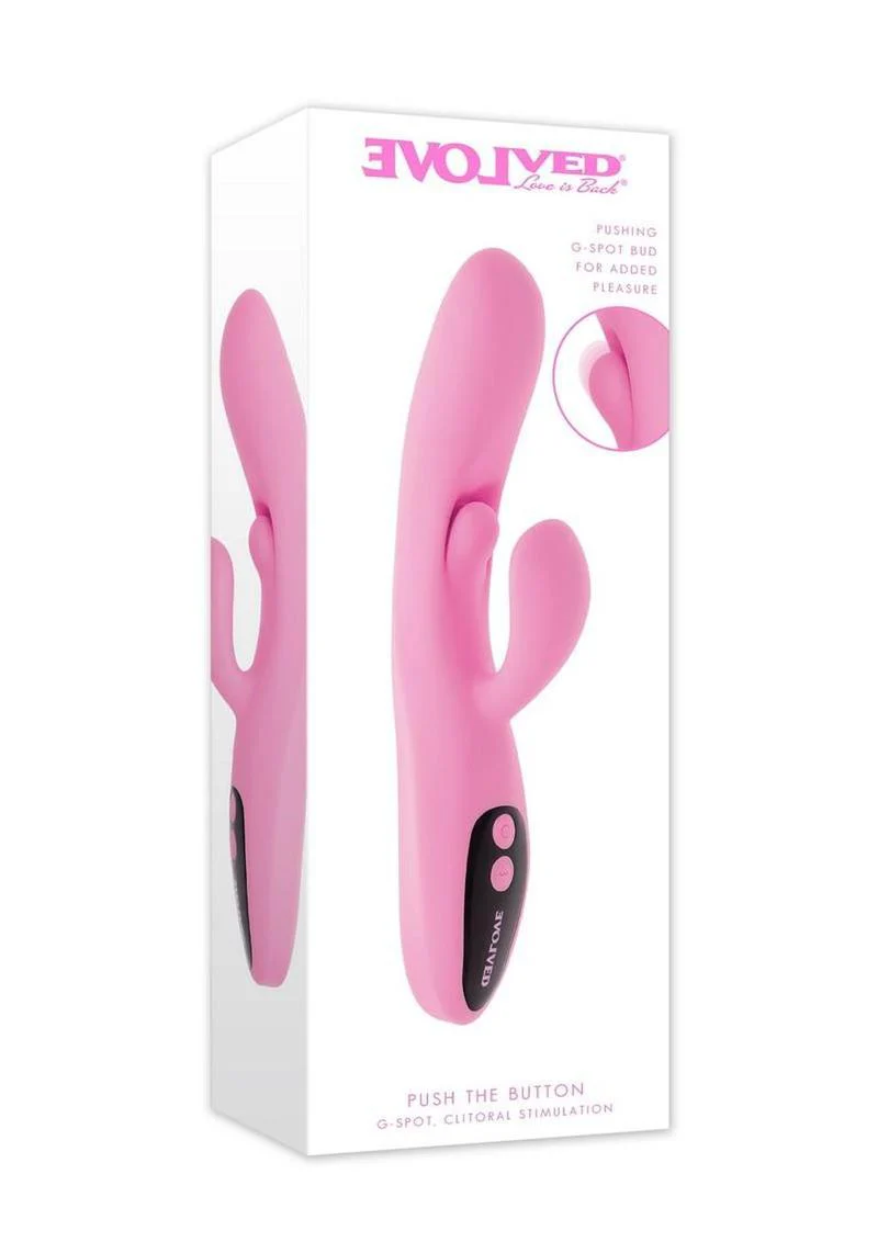 Push The Button Rabbit Vibrator with Clitoral Stimulator - Image 4
