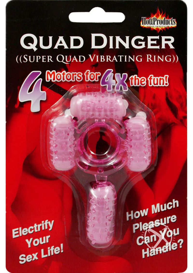 Quad Dinger Super Quad Vibrating Cock Ring - Image 3
